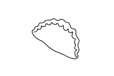 餃子怎么畫最簡單