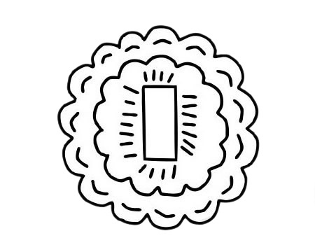 幾幅關(guān)于月餅的簡筆畫