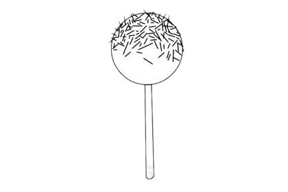 不同造型的棒棒糖簡筆畫