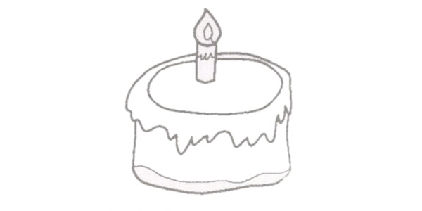 彩色的生日蛋糕簡筆畫 彩色的生日蛋糕簡筆畫