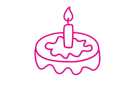 一看就會(huì)的生日蛋糕簡(jiǎn)筆畫(huà)