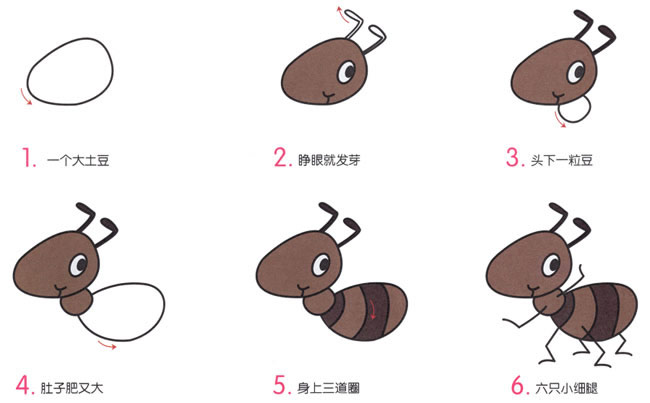 小螞蟻簡筆畫教程