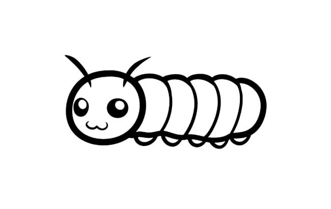 毛毛蟲動物簡筆畫步驟圖片大全