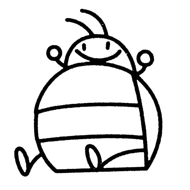 大肚子七星瓢蟲簡筆畫