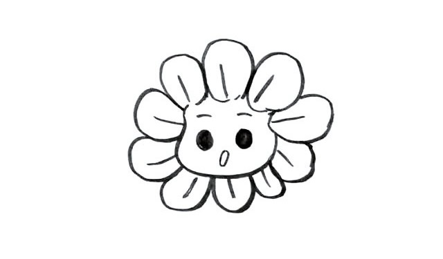 簡(jiǎn)單八步畫出卡通向日葵簡(jiǎn)筆畫