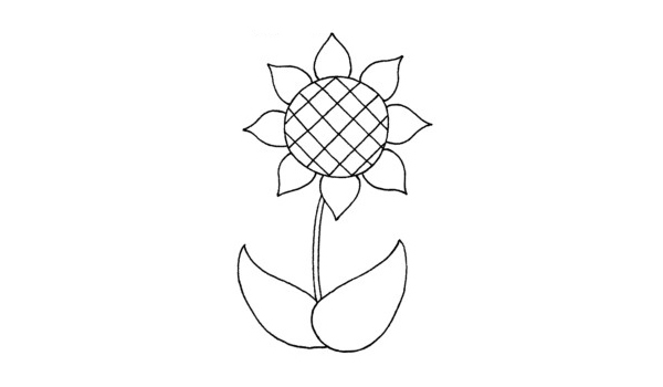 兒童學畫向日葵簡筆畫