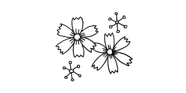 幾朵小菊花簡(jiǎn)筆畫(huà)教程