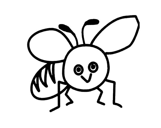蜜蜂兒童簡筆畫