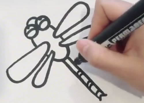 幼兒簡筆畫蜻蜓的畫法