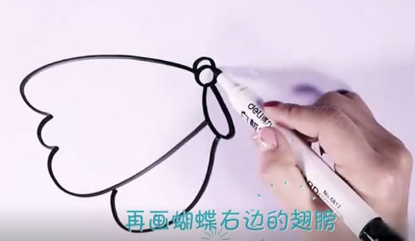 簡(jiǎn)筆畫(huà)蝴蝶的畫(huà)法步驟