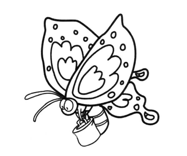 兩張蝴蝶卡通簡(jiǎn)筆畫