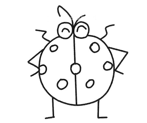 7款卡通七星瓢蟲簡筆畫