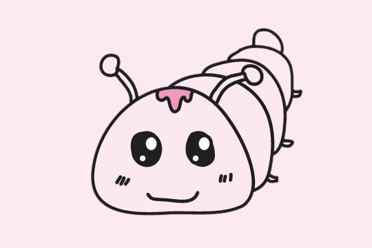 一組毛毛蟲簡筆畫圖片大全