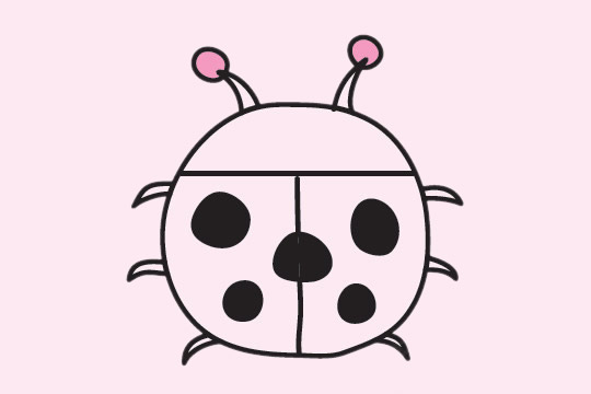 一組瓢蟲的簡筆畫圖片大全