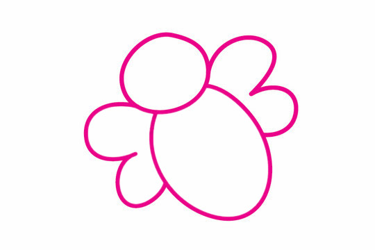 瞇著眼睛的蜜蜂簡筆畫