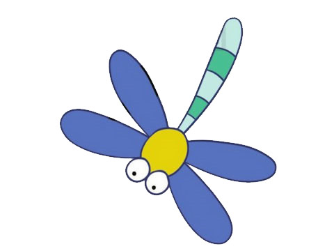 一組彩色的蜻蜓簡筆畫