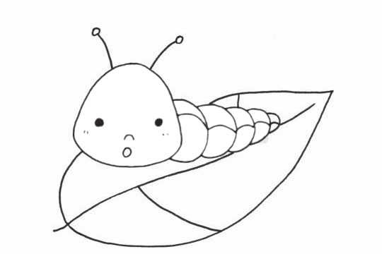 一組毛毛蟲卡通兒童畫