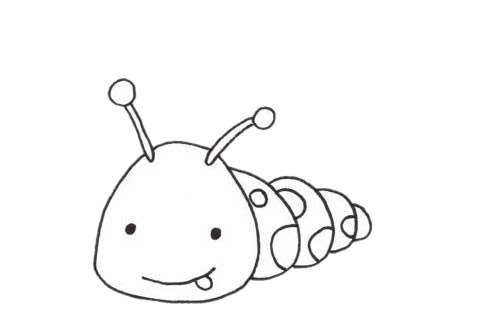 一組毛毛蟲卡通兒童畫