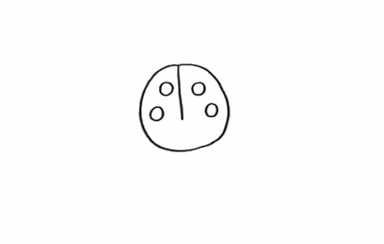 用數字畫七星瓢蟲簡筆畫