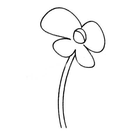 三步教你畫一朵蝴蝶花
