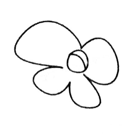 三步教你畫一朵蝴蝶花