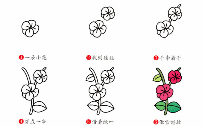 鮮艷漂亮的梅花簡筆畫