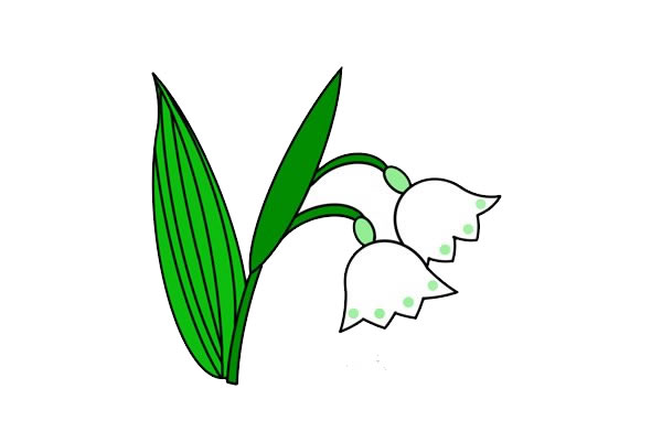 非常漂亮的鈴蘭花簡筆畫