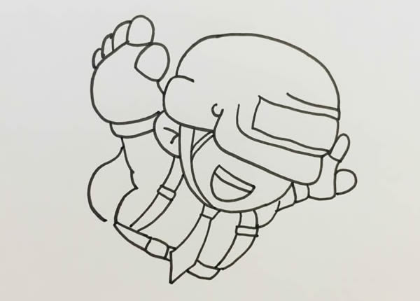 絕地求生吃雞人物簡筆畫
