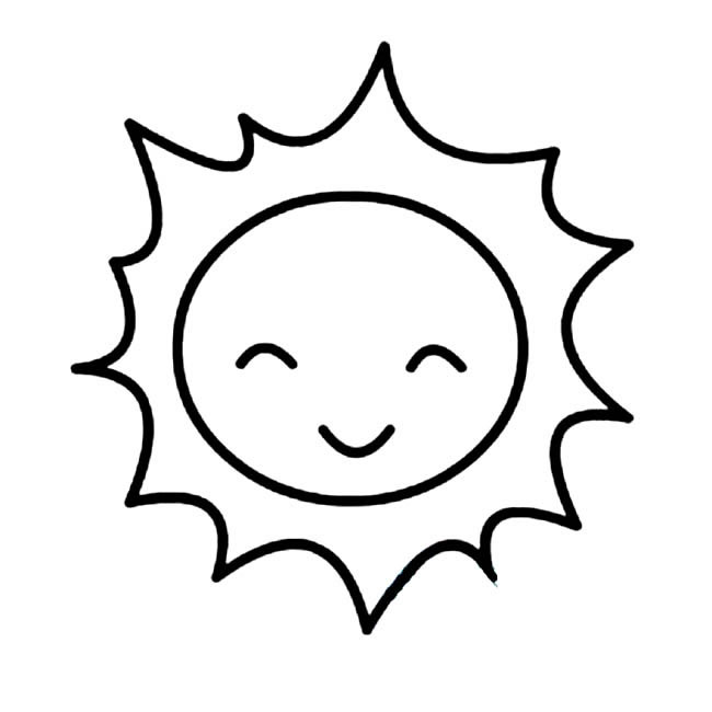 卡通小太陽簡筆畫