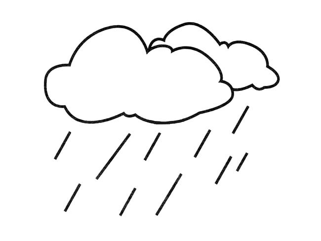 超簡單的下雨兒童畫