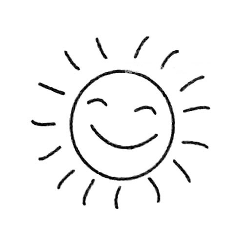三步就會的太陽簡筆畫