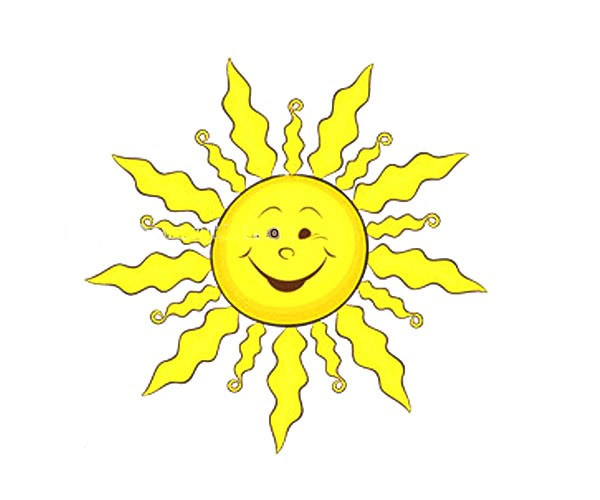 8款可愛的卡通太陽簡筆畫