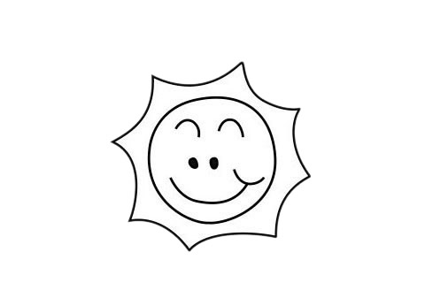 太陽(yáng)簡(jiǎn)筆畫(huà)圖片大全