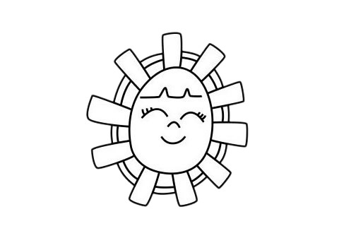 太陽(yáng)簡(jiǎn)筆畫(huà)圖片大全