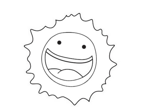 太陽(yáng)簡(jiǎn)筆畫(huà)圖片大全