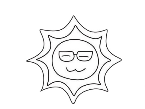 太陽(yáng)簡(jiǎn)筆畫(huà)圖片大全