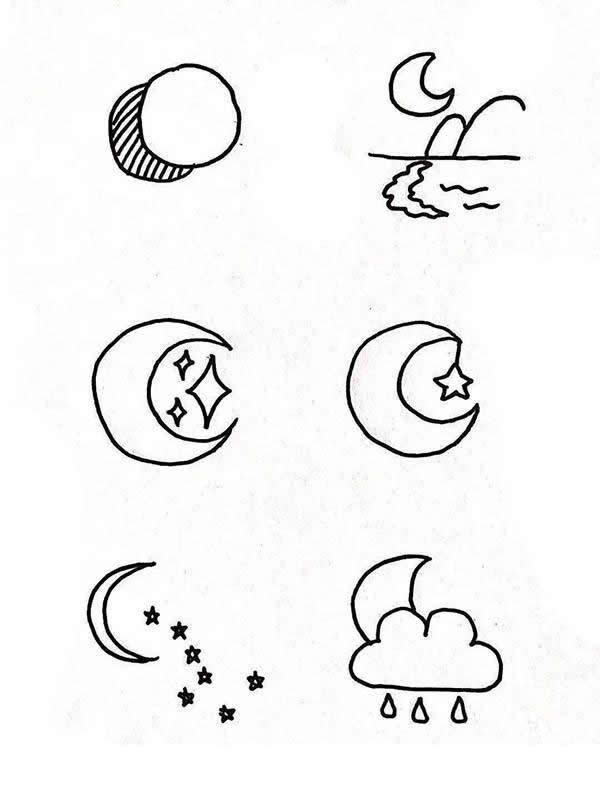 分享一組天氣預(yù)報(bào)簡(jiǎn)筆畫(huà)