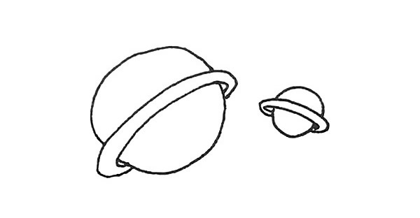 涂色的星球簡(jiǎn)筆畫(huà)步驟