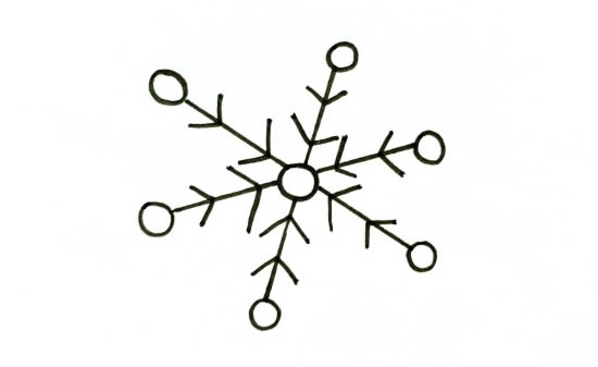 幾筆就會(huì)的雪花簡(jiǎn)筆畫(huà)