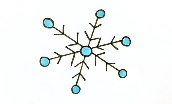 幾筆就會(huì)的雪花簡(jiǎn)筆畫(huà)