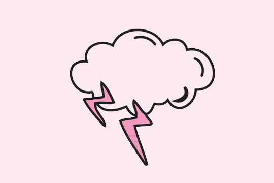 分享幾張打雷閃電的簡筆畫