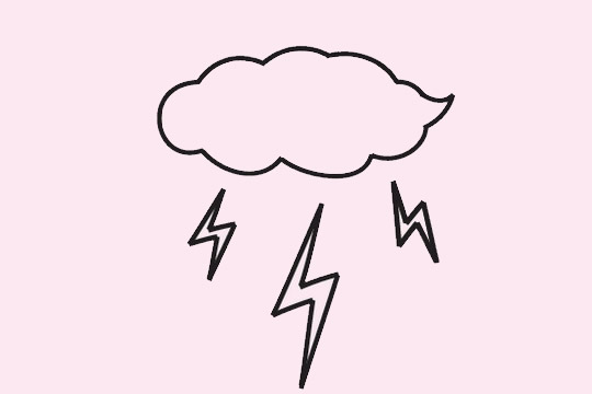 分享幾張打雷閃電的簡筆畫