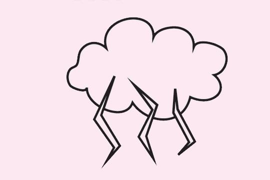 分享幾張打雷閃電的簡筆畫
