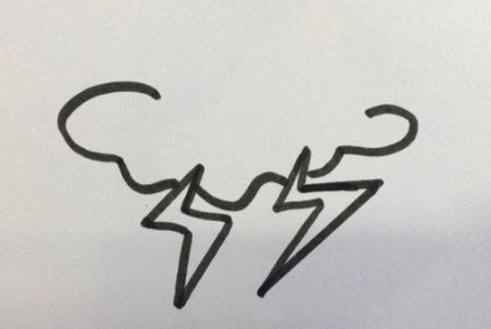 關(guān)于閃電的簡筆畫步驟