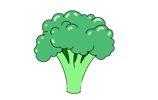 漂亮的西藍花簡筆畫