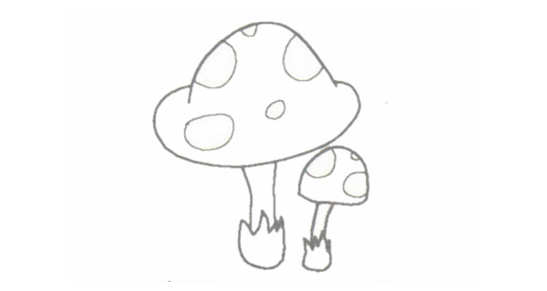漂亮的蘑菇兒童簡(jiǎn)筆畫(huà)