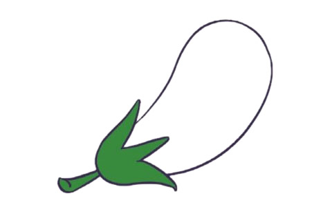 紫色茄子兒童簡筆畫