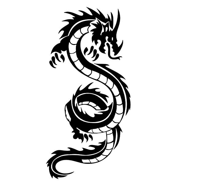 關于中國龍的兒童簡筆畫